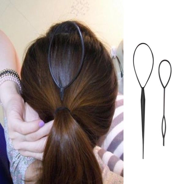 Plastic Hair Loop Styling Tool Magic Topsy Tail Hair Braid