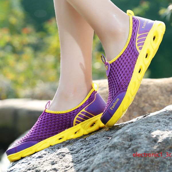 

pink men women shoes summer air mesh sport aqua shoes outdoor women s quick dry water shoes sneakers couple lovers shoe