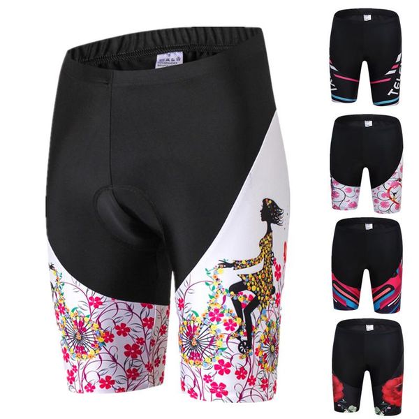 

cycling shorts weimostar pro women team racing sport bicycle gel padded shockproof mtb bike bermuda ciclismo, Black