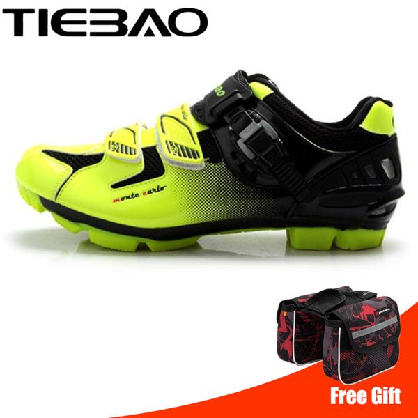 

tiebao cycling shoes sapatilha ciclismo mtb mountain bike shoes men sports outdoor bicycle lock riding men sneakers women, Black