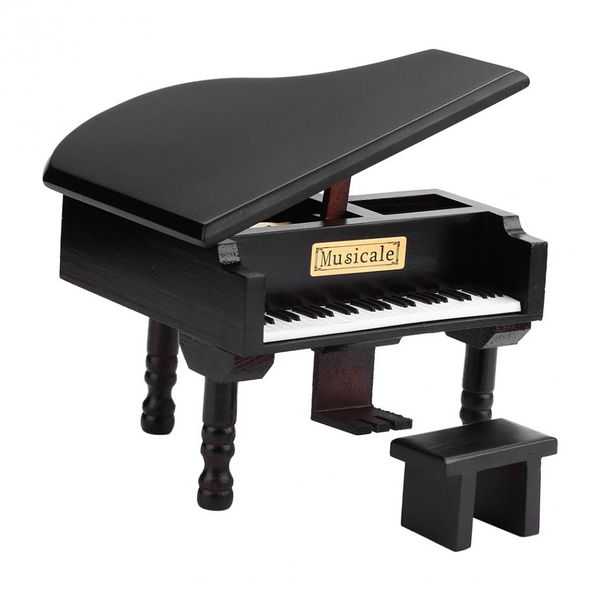 

wooden piano clockwork music box vintage box wedding gift birthday gifts for lovers home decor music