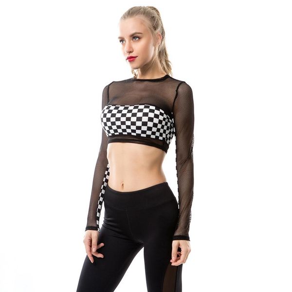 camiseta malla mujer