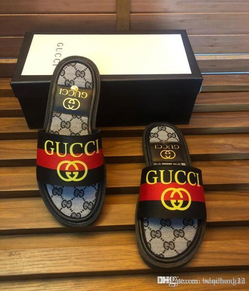 

2020designer slides luxury women sandals luxury slippers flip flops ace womens mens sandals non-slip designer slippers with box, Black