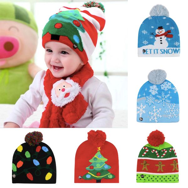 Christmas Light Up Unisex Adult Santa Claus Christmas Holiday Hat