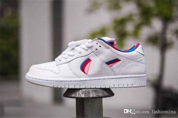 

2019 originals parra x sb dunk low cn4504-100 casual men women skateboard shoes authentic sports sneakers with box