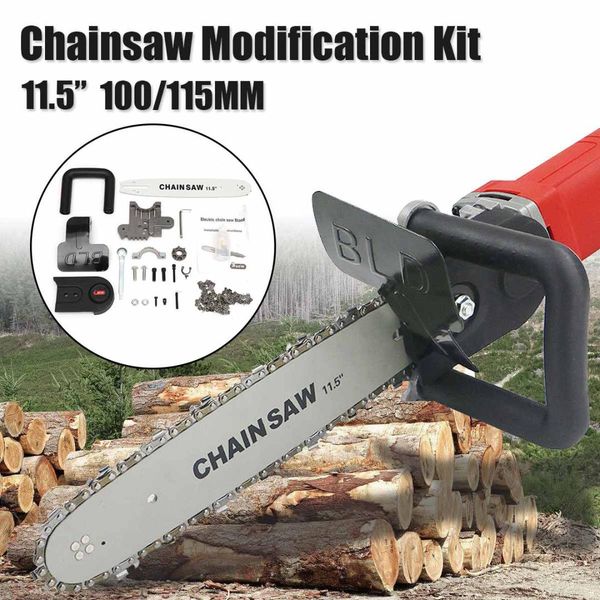 

11.5 inch electric saw parts chainsaw bracket changed 100mm/115mm angle grinder upgrade chain saw tools