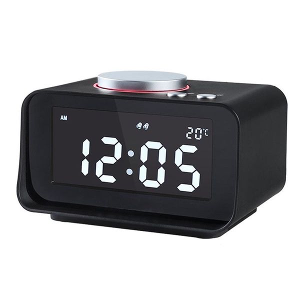 

new-digital alarm clock fm radio loud alarm clock for heavy sleepers with dual ,aux in and dual usb charging ports