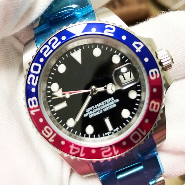 

2020 good new luxury gmt wristwatches stainless steel 2813 automatic mechanical men mens watch watches automatic mechanical, Slivery;brown