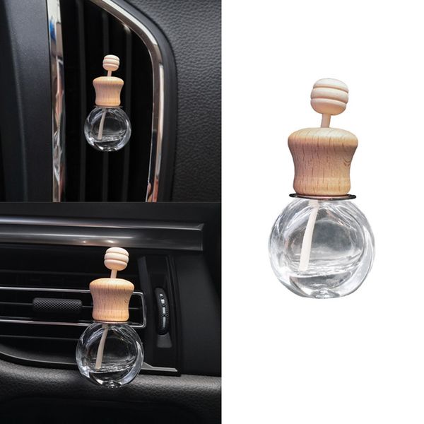 

1pcs air freshener car perfume clip fragrance empty glass bottle for essential oils diffuser vent outlet ornament car-styling