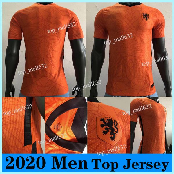 

2020 player version netherlands soccer jerseys de jong wijnaldum holland football kits shirt van dijk virgil jersey strootman memphis foot, Black;yellow
