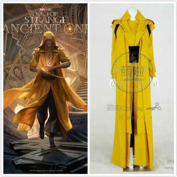 

hzym women's doctor strange master ancient one cosplay costume:ing, Black;red
