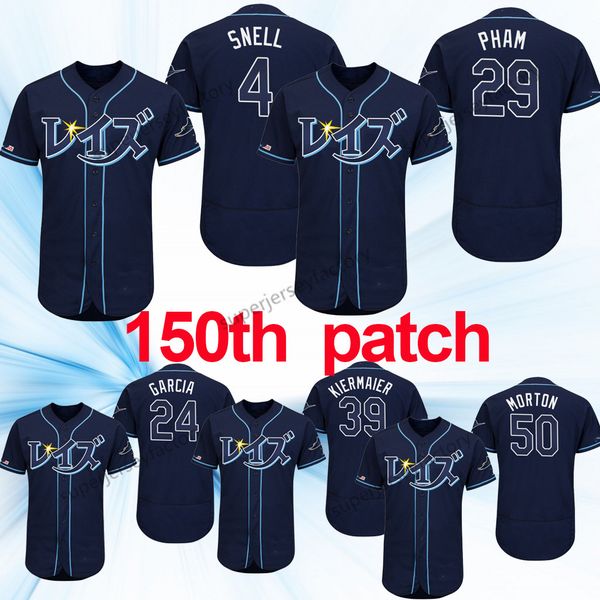 

Tampa Bay 4 Blake Snell 2019 Asian Heritage Month Matt Duffy Joey Wendle Tommy Pham Kevin Kiermaier Charlie Morton Rays Baseball Jerseys