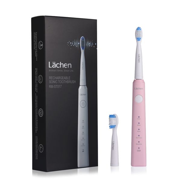 

lachen st017 sonic power electric toothbrush usb rechargeable waterproof ipx-7 5 modes clean/white/sensitive/polish/gum care