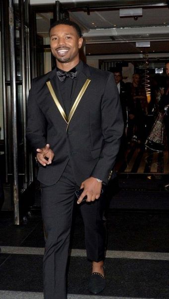 

gold black two pieces wedding tuxedos slim fit suits for men groomsmen suit custom made prom formal suits (jacket+pants, Black;gray