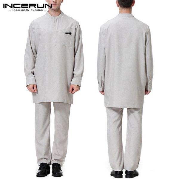 

men jubba thobe kaftan suit muslim arab muslim clothing set islamic abaya shirt pants robes middle east turkish robes pants set, Red