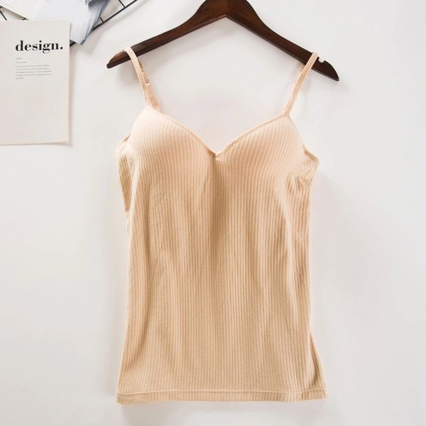 

adjustable strap camis vest ladies tank women padded bras vest, White