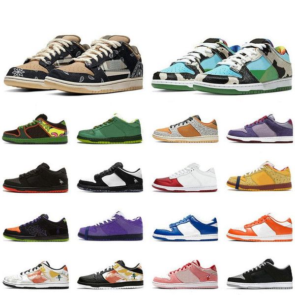

sb dunk low chunky dunky men women designer sneakers travis scotts strangelove running skate shoes outdoor trainers 36-45, Black