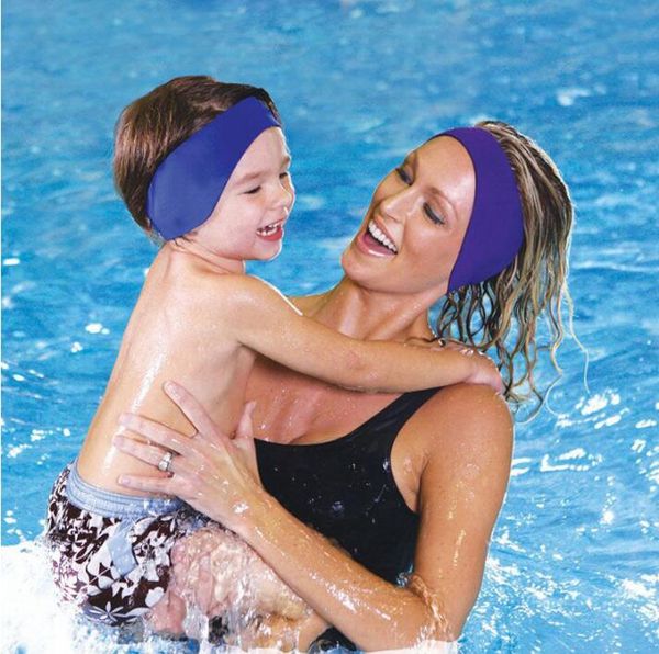 Faixa de suor para esportes de ioga antiderrapante à prova d'água para bebês adultos faixa de cabelo para natação proteção auricular faixa de cabelo
