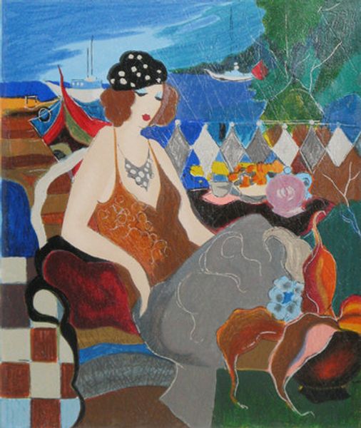 

itzchak tarkay nouvelles фигурация главная произведения искусства современный портрет сеньоры ручной работы картина маслом на холсте вогнута