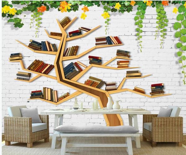 

custom any size p living room bookcase bookcase 3d background wall painting