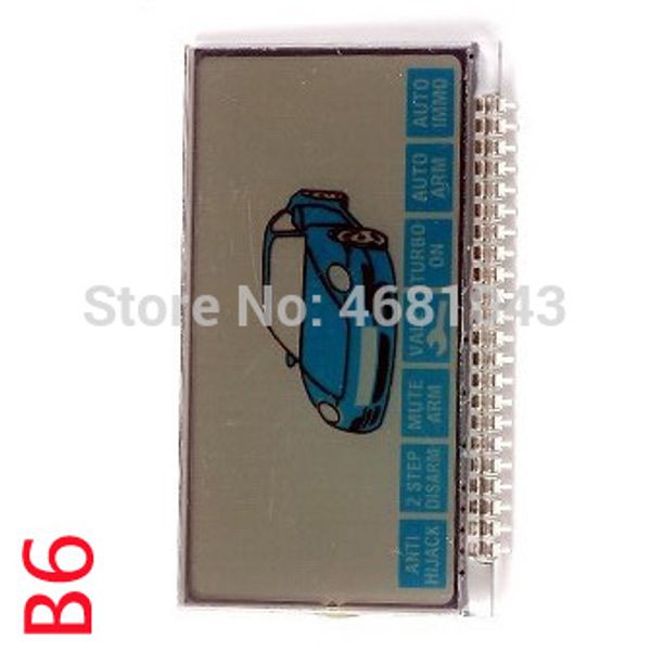 

20 pcs/lot b6 lcd display keychain screen for two way car alarm system starline b6 lcd remote control key fob keychain