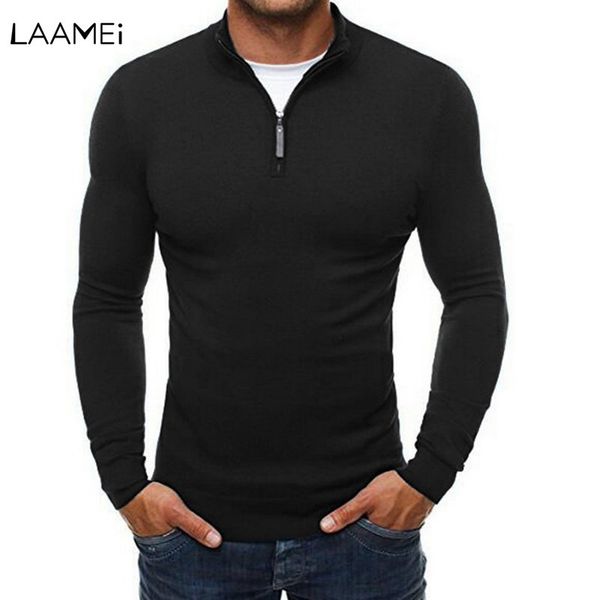 

laamei men pullover sweater dress casual sweater turtleneck slim fit knitting sweaters knitted pull homme sueter hombre, White;black