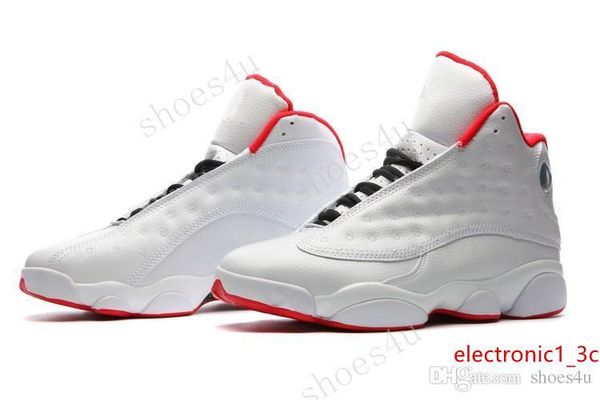 

with box) discount new 13 xiii all white red mens basketball shoes sneakers running shoes for men dan sports shoe size 40-47