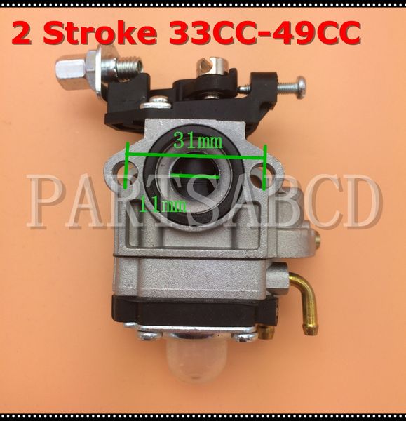 

carburetor carb 11mm per minimoto decespugliatore tagliasiepe 33 40cc 43cc 47cc 49cc 50cc 2 storke gas scooter pocket mini bike