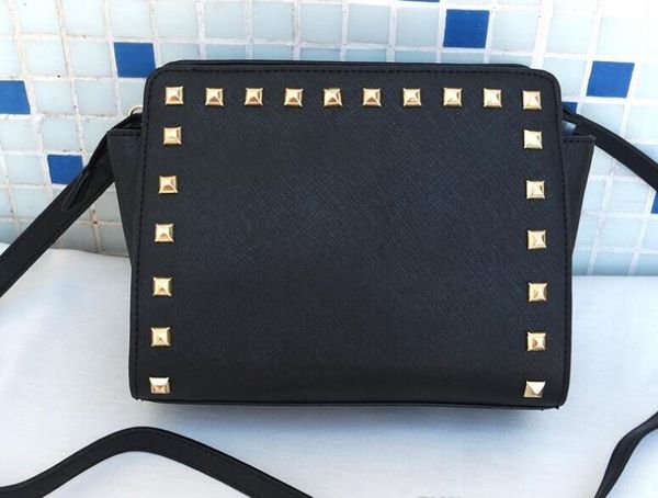 

2019 new women bags m rivets k lady pu leather handbags bags purse shoulder bag selma 3038