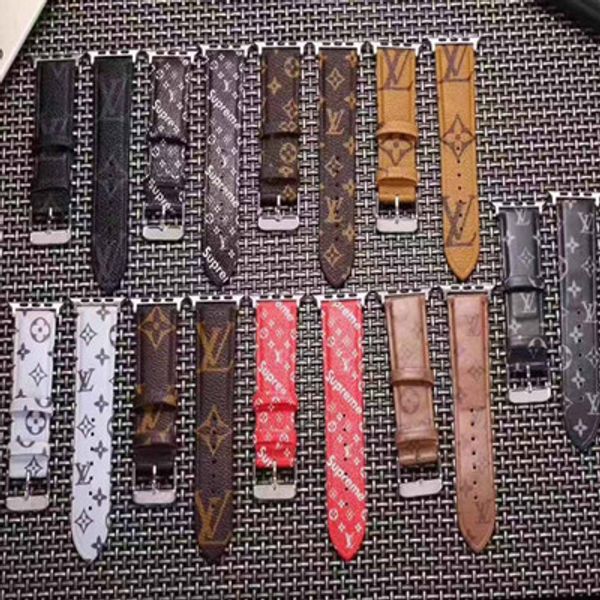 

wholesale designer apple watch straps brand apple watch band iwatch 38/40mm 42/44mm iwatch 2 3 4 bands leather luxury iwatch bands