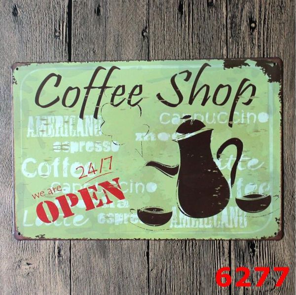 

12x8" open road brands coffee shop embossed metal sign rustic bar pub garage diner cafe home wall decor home decor art poster retro vin