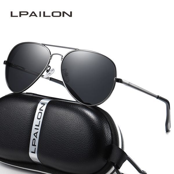 

lpailon 2019 anti glare polarized aluminum sunglasses men's brand new sun glasses 6066, White;black