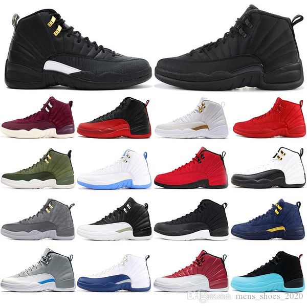 

with socks new 12 12s basketball shoes winterized black wntr gym red flu game gamma blue taxi the master mens trainers sports sneakers