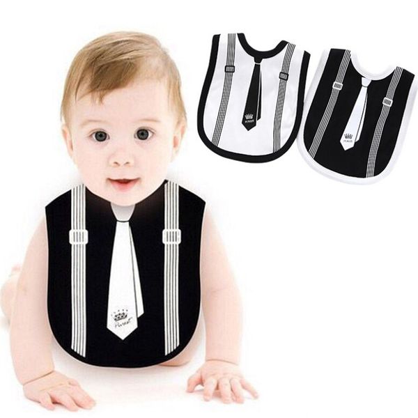 

gentleman dress shaped baby saliva towel lunch infant bibs burp cloths for children feeding care bibs bandana saliva towel scarf