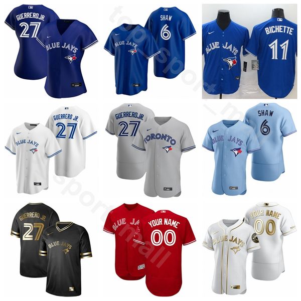 

new baseball men women youth 27 vladimir guerrero jr jersey 11 bo bichette 13 lourdes gurriel jr 6 travis shaw 23 derek fisher
