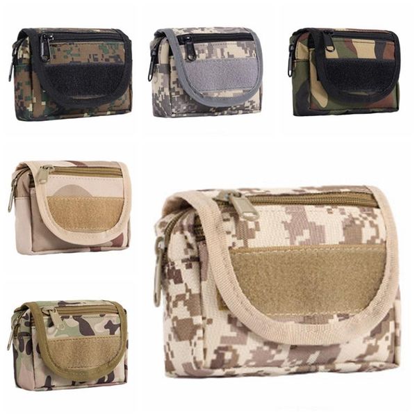 Durável Camuflagem Tática Cintura Saco Viagem Água Impermeável Tático Cintura Bolsa Ao Ar Livre Pacote Tático Portátil Camping Caminhada Nylon DH0840