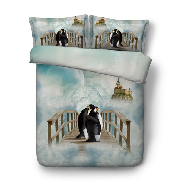 3d Lovely Animal Penguin Print Quilt Cover Bedding 1 Duvet Cover 2
