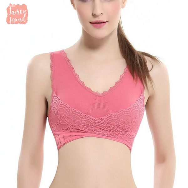 

push up сексуального бюстгальтера шнурок сплошного цвета крест стороны пряжку без lingerie обода собравшихся спорт женского белья сна, Red;black