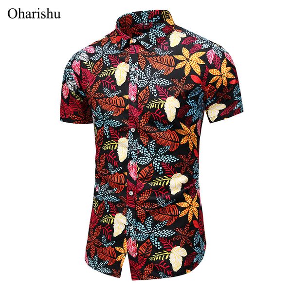 

5xl 6xl 7xl new summer men's tropical hawaiian shirt casual button down short sleeve black white printed shirts 45kg-120kg, White;black