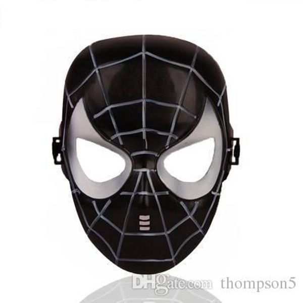 

1 piece halloween hoilday cosplay mask black color spider man mask with led light children festival luminous mask for masquerade party