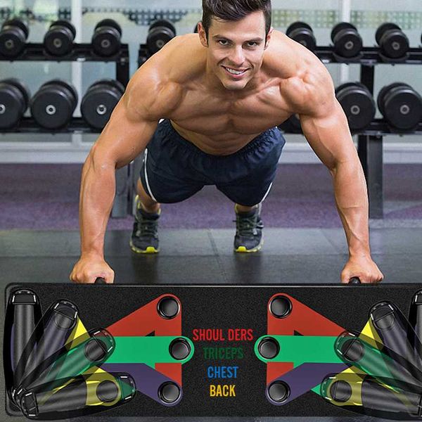 

9 in 1 push up rack board men women comprehensive fitness exercise push-up stands body building training system gym equipment