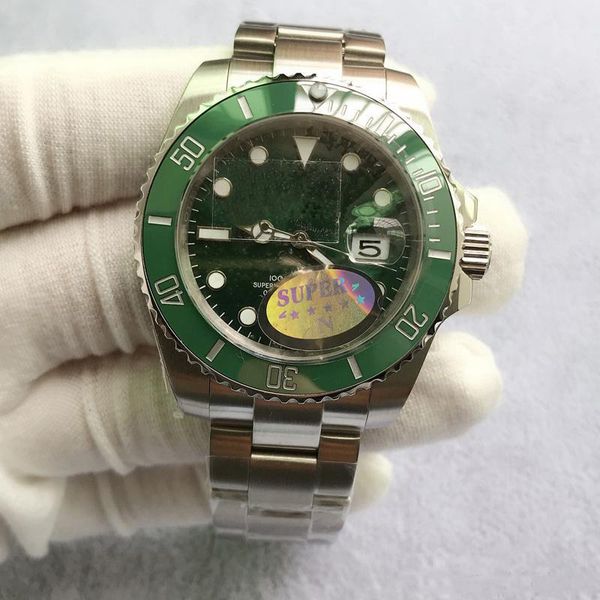 

2020 новый top v3 мужские часы 50m водонепроницаемый сапфир керамический ободок из нержавеющей стали 40 мм 116610ln автоматические механичес, Slivery;brown