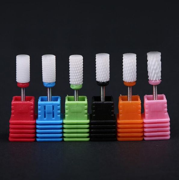

1 pcs 3/32"shank nail ceramic grinding head cylinder type electric grinder special nail drill head muti type drill bits acc