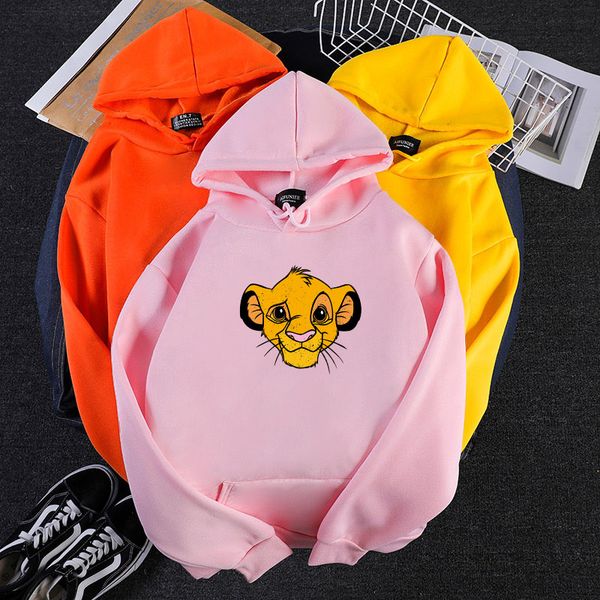 

hip hop fashion tiger print hoodies cartoon loose harajuku all-match oversized men's sweatshirt casual couples black streetwear