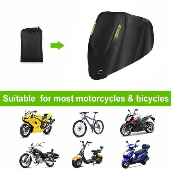 

1 pc motorcycle cover waterproof heavy duty black sunscreen multi-size adapted parts bicycle motorbike protector cover m-xxl