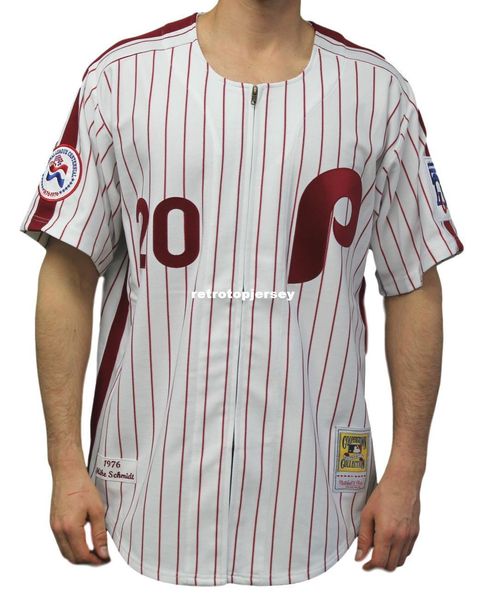 

mike schmidt philadelphia #20 mitchell & ness retro 1976 home jersey, Gray