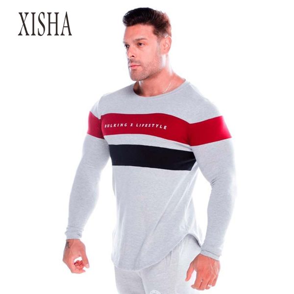 

2020 хлопок спорт shirt мужчины длинные рукава спорт top фитнес gym рубашки мужчины спортивная бег футболка workout футболка rashgard