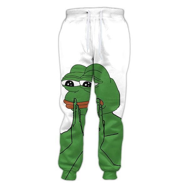 

2018 3d printed men women funny casual funny cute frog pants fashion clothes sweatpants autumn fall winter style trousers, Black