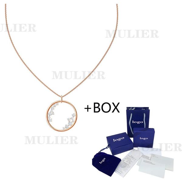 

swa [new]mulier 2019 north elegant simple joker exquisite female necklace 5487069 wild jewelry send girlfriend gift, Silver