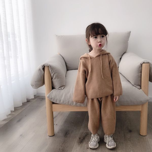 

2019 девочек осень толстовка tracksuit, White